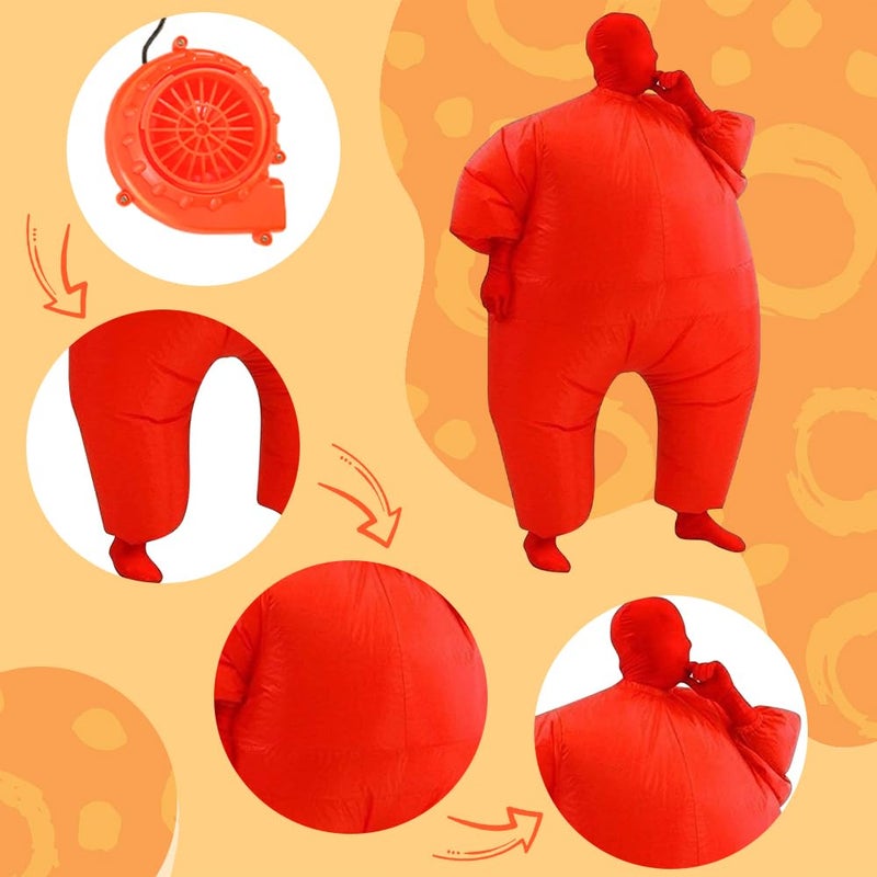 Qshine Adult Inflatable Full Body Jumpsuit Cosplay Costume Halloween Funny Fancy Dress Blow Up Party Toy - Image 4